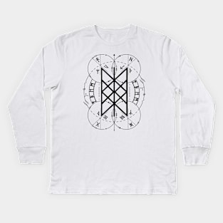 Web of Wyrd | Norse Pagan Symbol Kids Long Sleeve T-Shirt